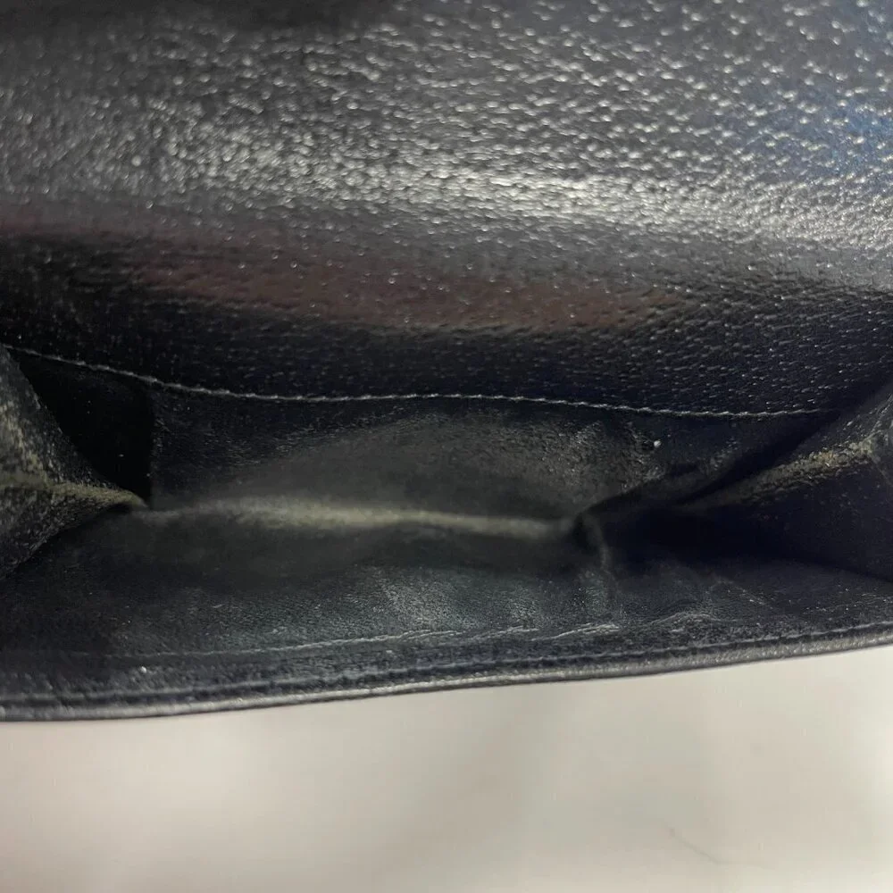Gucci Eclipse Insignia Black Leather Compact Wallet - Preowned - Picture 11 of 14